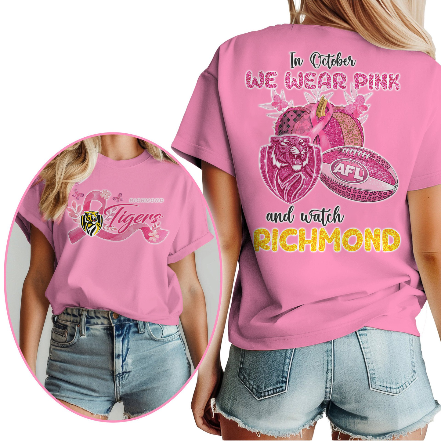 In October We Wear Pink And Watch RIC Shirt