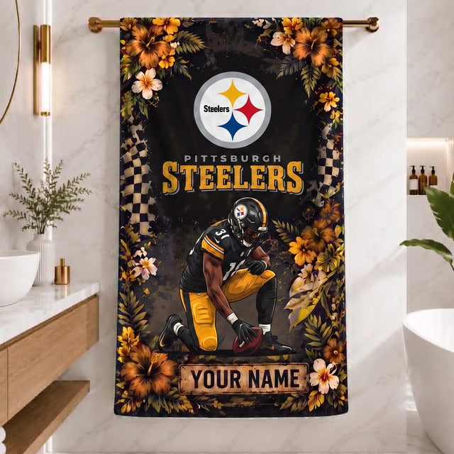 PS x NFL Steel Curtain Football Beach Towel
