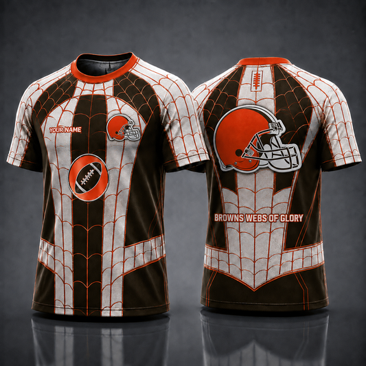 CLE NFL x Spider Personalized T-Shirt – Premium Limited Edition Gift for Football Fans