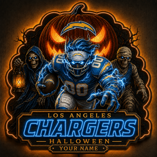 LAC x NFL Halloween Personalized Acrylic Wall Led Sign Colorful Colors Gifts For Fan