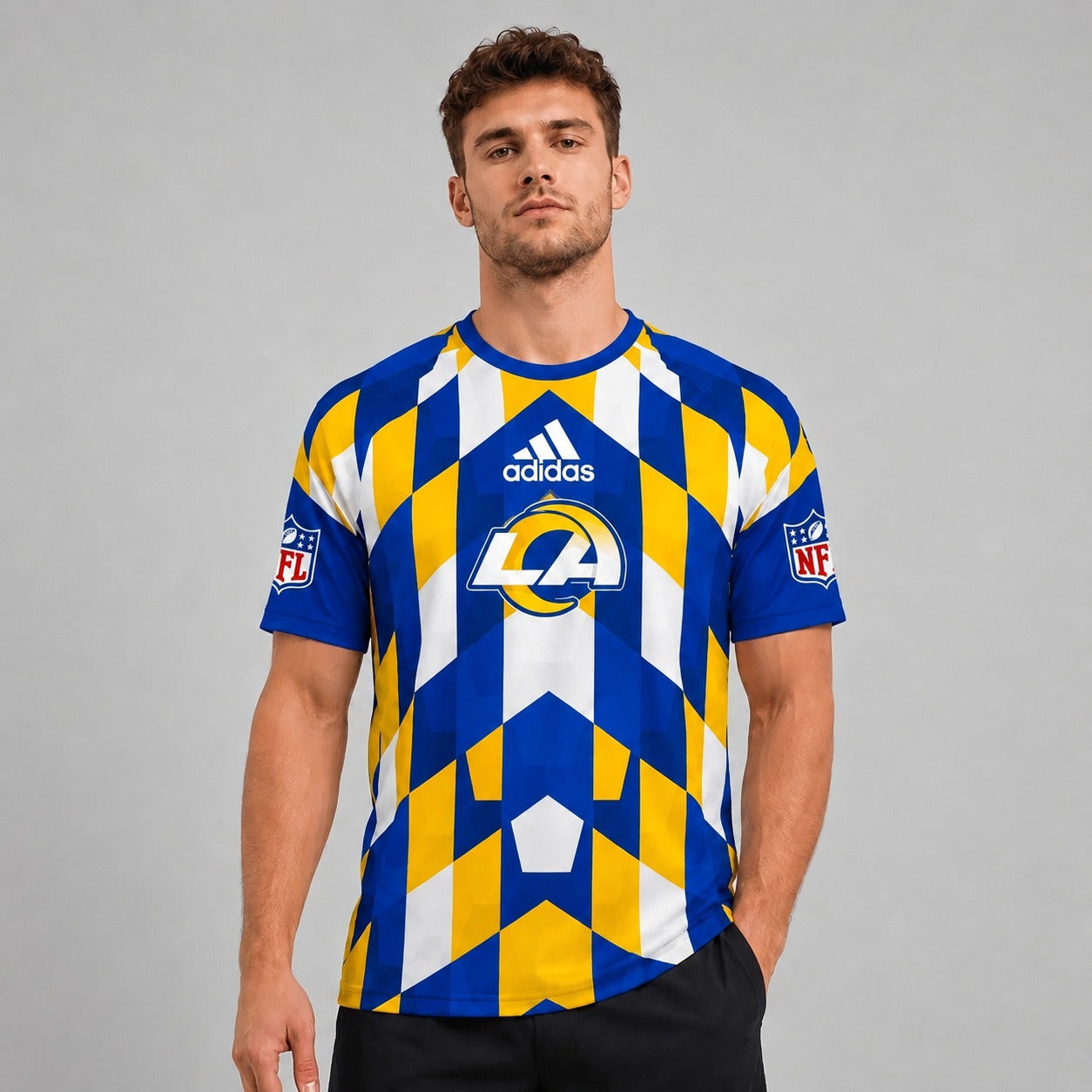 LAR x NFL Premium Geometric Fan Performance T-Shirt