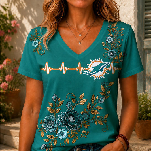 MD x NFL Luxury Women V-Neck Shirt