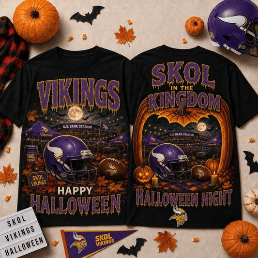 MV x NFL Halloween Custom Name T Shirt Gift For Fan