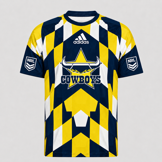 NQC x NRL Premium Geometric Fan Performance T-Shirt