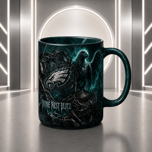 PE Halloween Football Mug – The Frozen Cornfield Spooky Fan Gift DDT