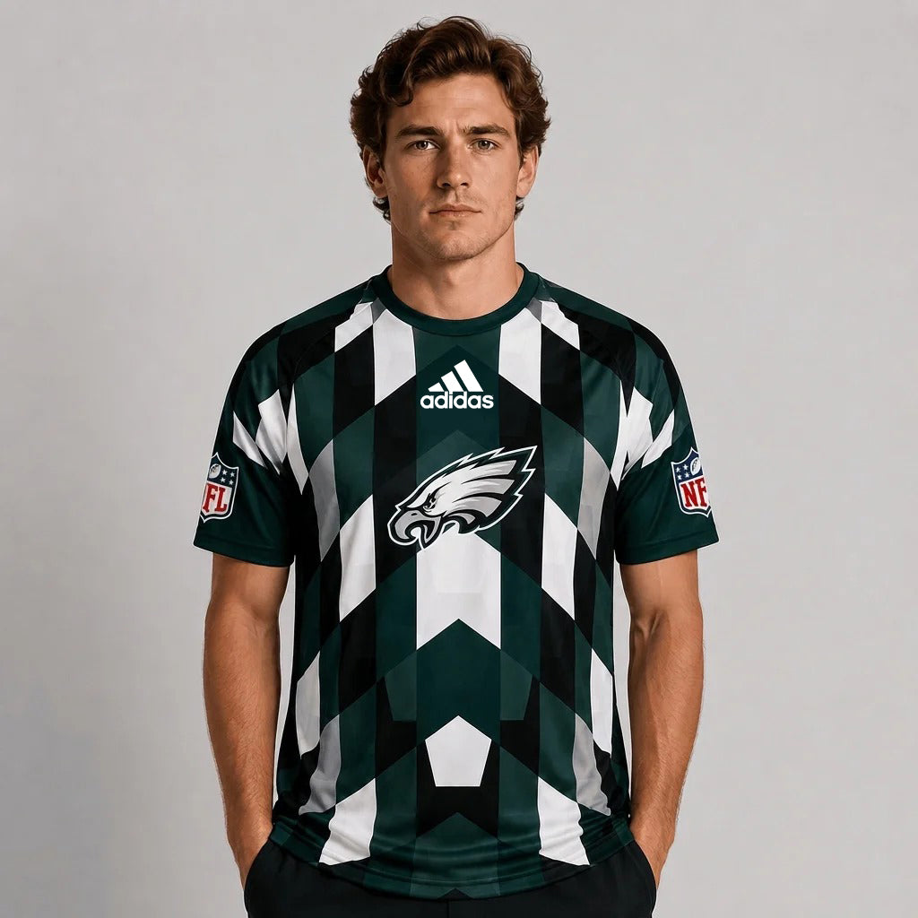 PE x NFL Premium Geometric Fan Performance T-Shirt