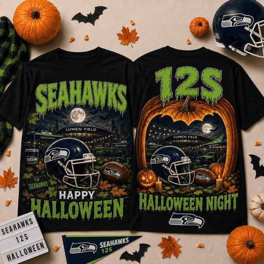 SS x NFL Halloween Custom Name T Shirt Gift For Fan