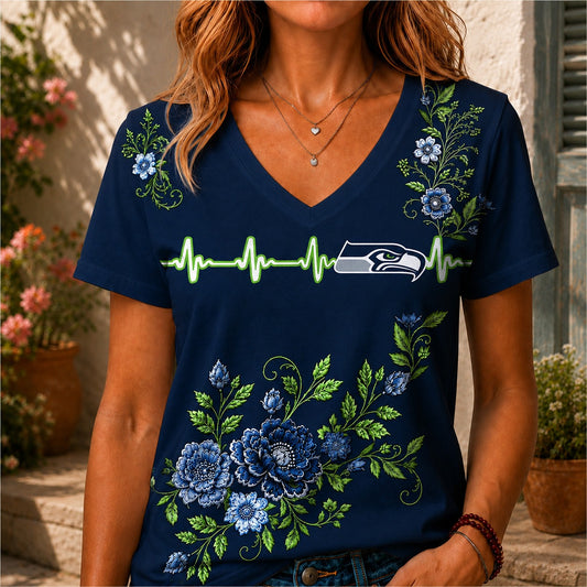 SS x NFL Luxury Women V-Neck Shirt