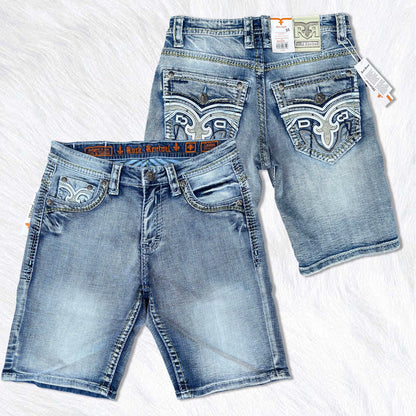 Rock Revival Calden Denim Shorts - Light Wash
