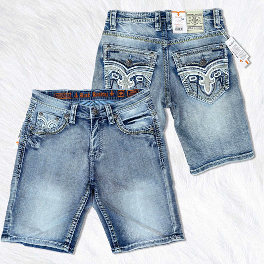 Rock Revival Calden Denim Shorts - Light Wash