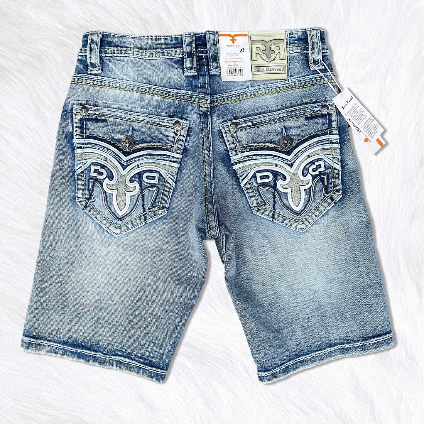 Rock Revival Calden Denim Shorts - Light Wash