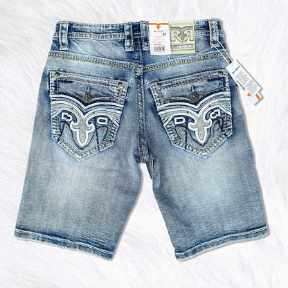 Rock Revival Calden Denim Shorts - Light Wash