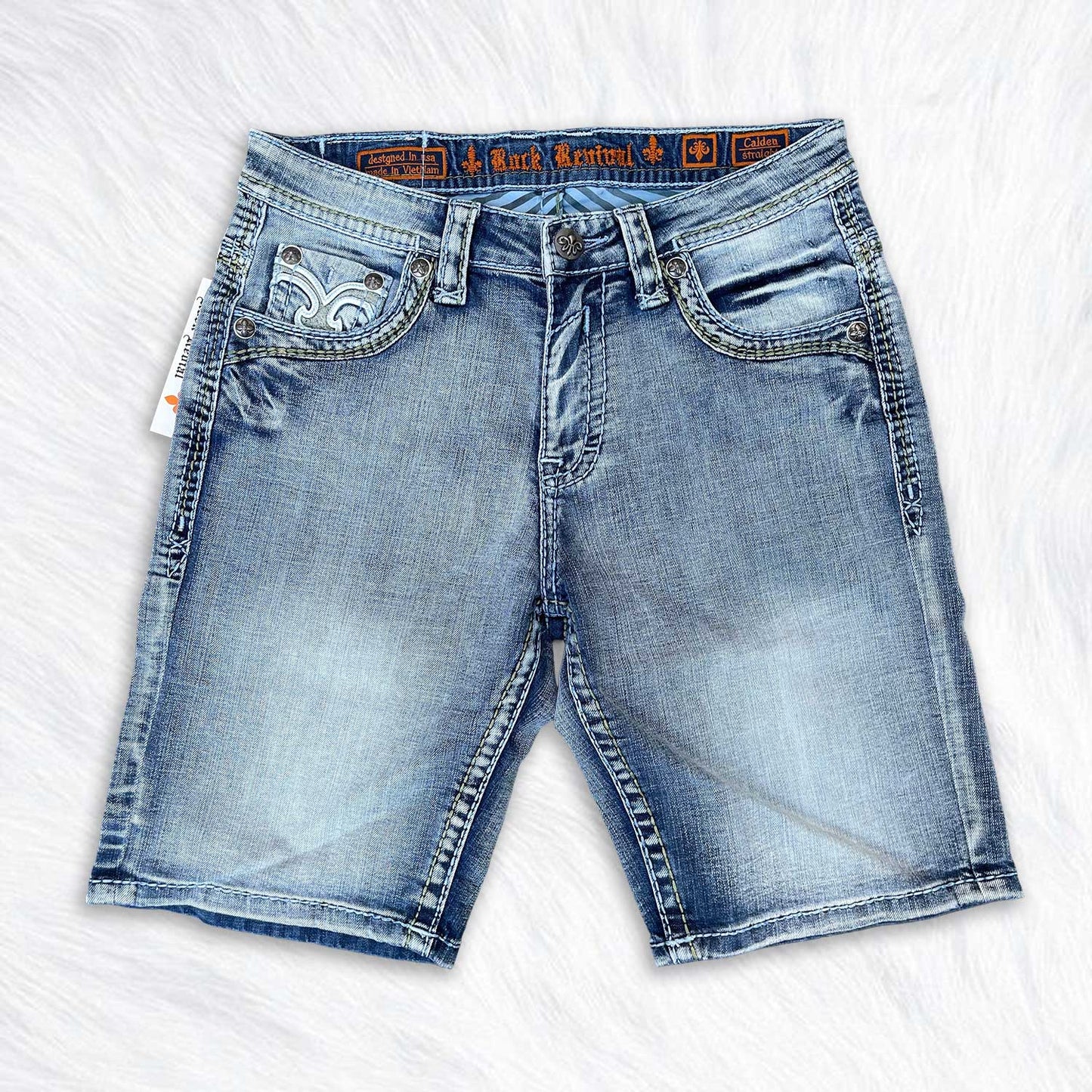 Rock Revival Calden Denim Shorts - Light Wash
