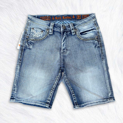 Rock Revival Calden Denim Shorts - Light Wash