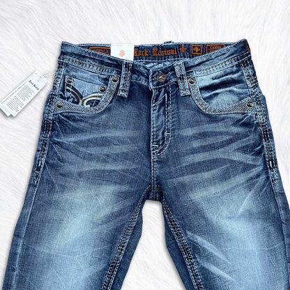 Rock Revival Gus Straight Jeans - Medium Wash